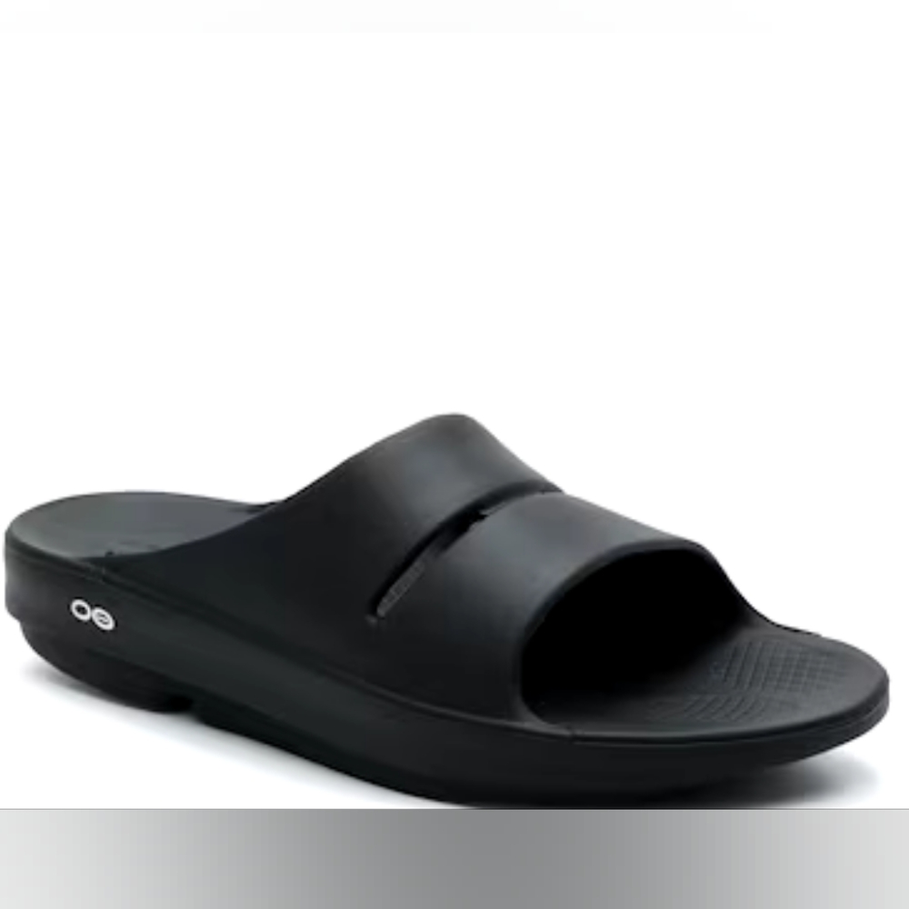 OOFOS Ooahh Slide Sandal - Unisex M12/W14 Black